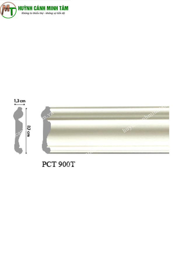 Phào cổ trần gỗ tự nhiên PCT900 Trắng